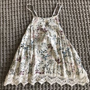 Multicolored White Flowy Tank Top